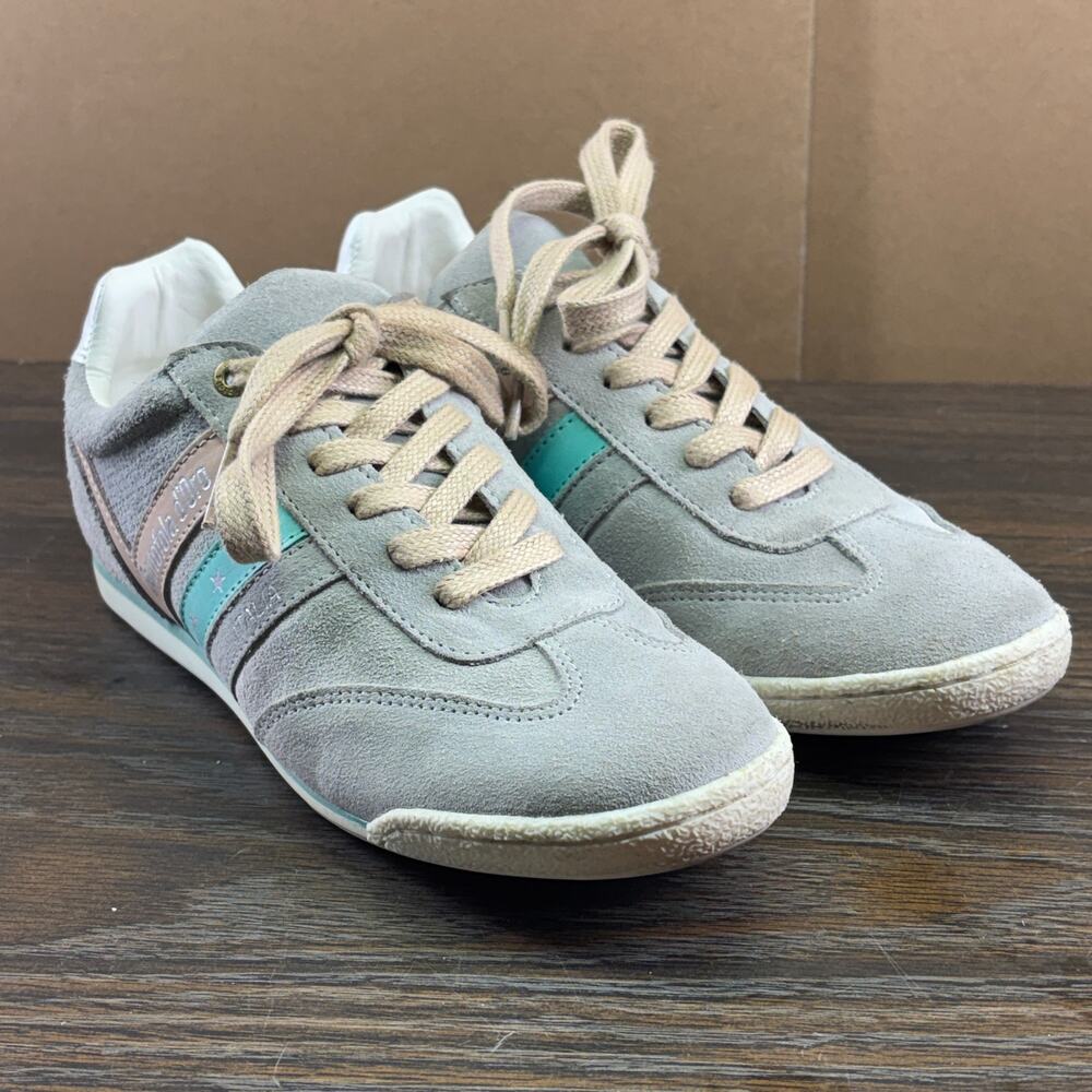 Pantofola D'Oro Vasto Donna Sneakers Womens IT38 US7.5 Gray Suede Low Top Italy